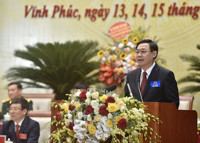 B&iacute; thư Th&agrave;nh ủy H&agrave; Nội Vương Đ&igrave;nh Huệ ph&aacute;t biểu tại buổi gặp mặt văn nghệ sĩ chức sắc t&ocirc;n gi&aacute;o... nh&acirc;n dịp xu&acirc;n T&acirc;n Sửu 2021