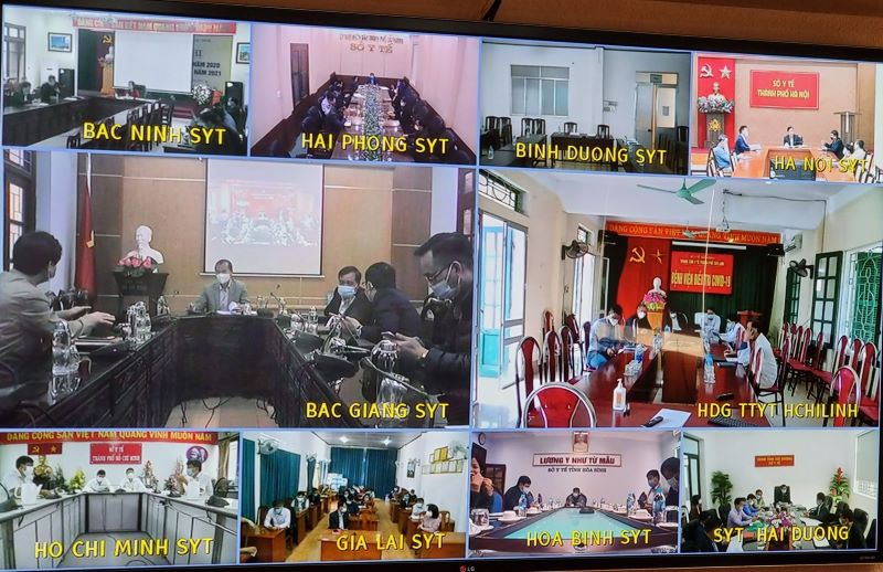 Các địa phương có dịch tham gia họp trực tuyến với Bộ Y tế vào sáng 5/2. Các địa phương có dịch tham gia họp trực tuyến với Bộ Y tế vào sáng 5/2.