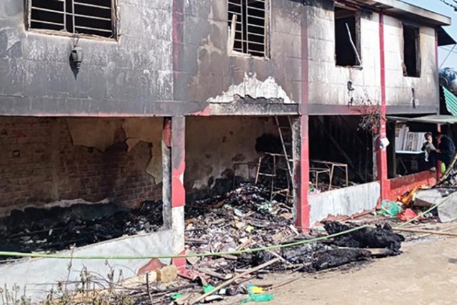 Hiện trường ng&ocirc;i nh&agrave; của anh Trung xảy ra vụ ch&aacute;y