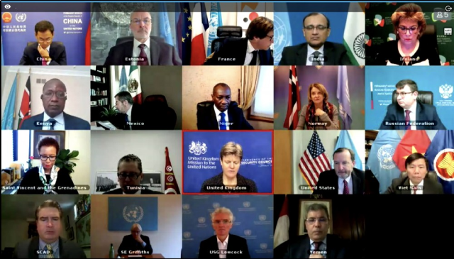 HĐBA LHQ họp trực tuyến, thảo luận định kỳ h&agrave;ng th&aacute;ng về t&igrave;nh h&igrave;nh Yemen v&agrave; nghe b&aacute;o c&aacute;o về hoạt động của Uỷ ban 2140.