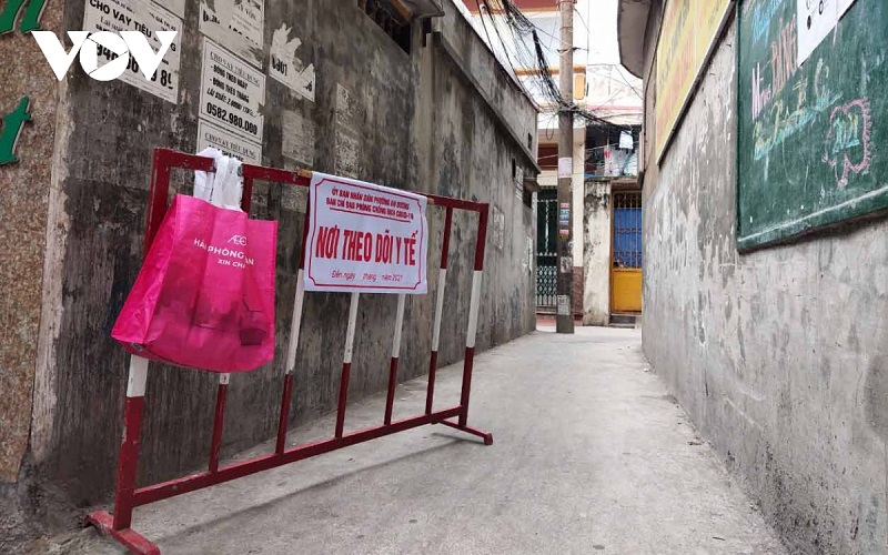 Khu vực giáo viên này ở tại phường Lam Sơn, quận Lê Chân (Hải Phòng) cũng được kiểm soát, theo dõi y tế