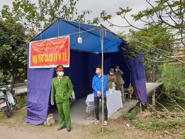 Một chốt kiểm soát phòng dịch COVID-19 tại tỉnh Hải Dương. (Ảnh: PV/Vietnam+) Một chốt kiểm soát phòng dịch COVID-19 tại tỉnh Hải Dương. (Ảnh: PV/Vietnam+)
