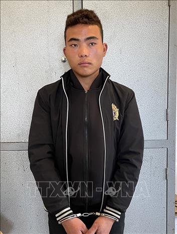 Đối tượng M&aacute; A Khi tại cơ quan c&ocirc;ng an. Ảnh: TTXVN ph&aacute;t