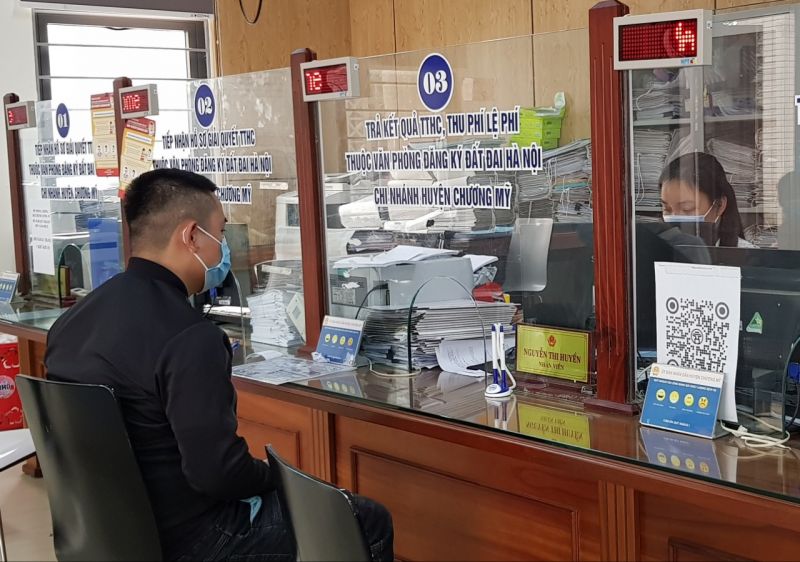 Tại bộ phận Một cửa huyện Chương Mỹ