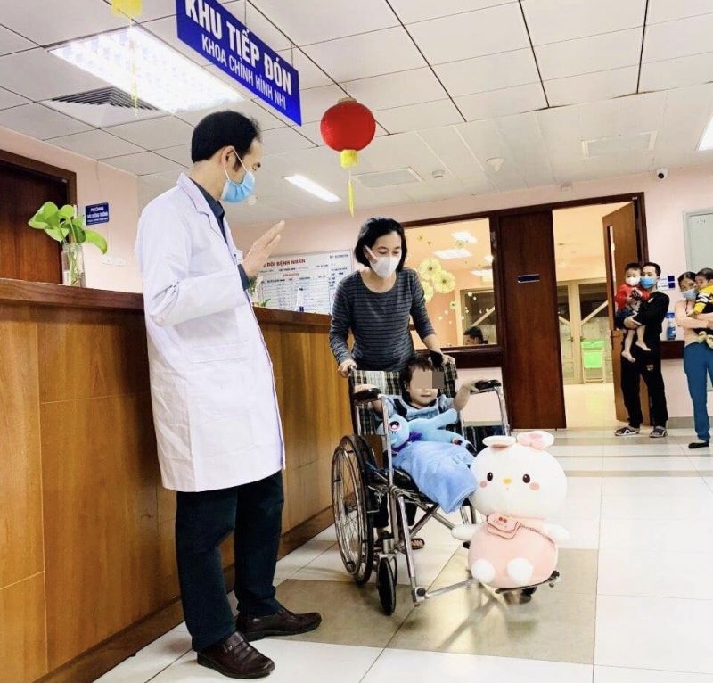 Bệnh nhi trước khi ra viện