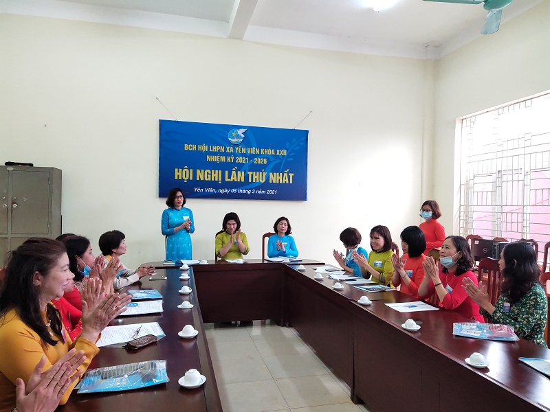 BCH Hội LHPN xã tổ chức phiên họp thứ Nhất bầu Ban Thường vụ;  Chủ tịch, Phó Chủ tịch BCH Hội LHPN xã tổ chức phiên họp thứ Nhất bầu Ban Thường vụ;  Chủ tịch, Phó Chủ tịch