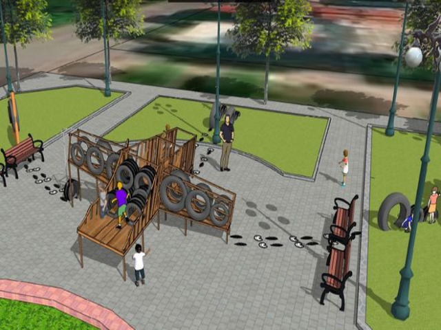 Phối cảnh sân chơi Nỏ thần.