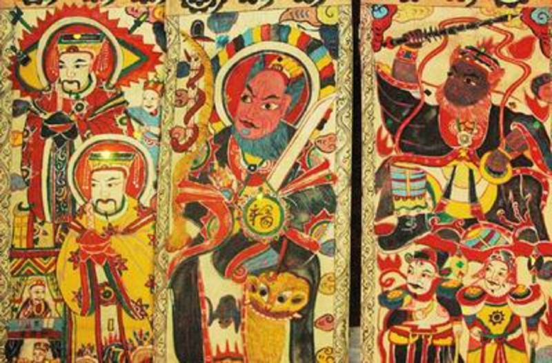 Nghề làm tranh thờ của người Dao Đỏ - Ảnh: Internet Nghề làm tranh thờ của người Dao Đỏ - Ảnh: Internet