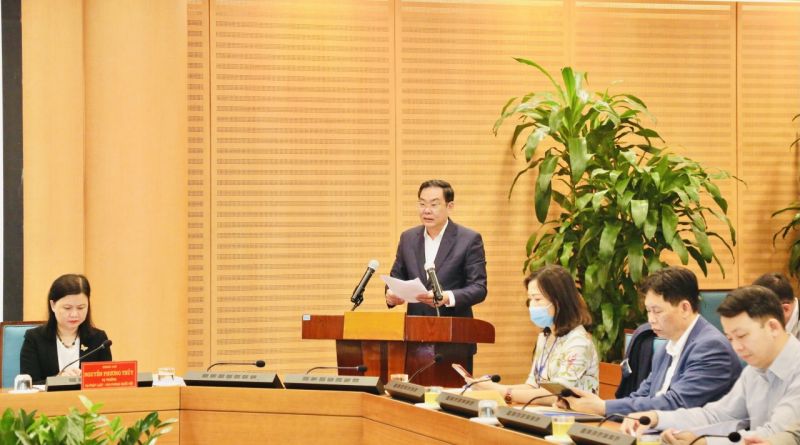 Phó Chủ tịch Thường trực UBND TP Lê Hồng Sơn - Chủ tịch Hội đồng Phối hợp Phổ biến, giáo dục pháp luật TP Hà Nội chủ trì hội nghị