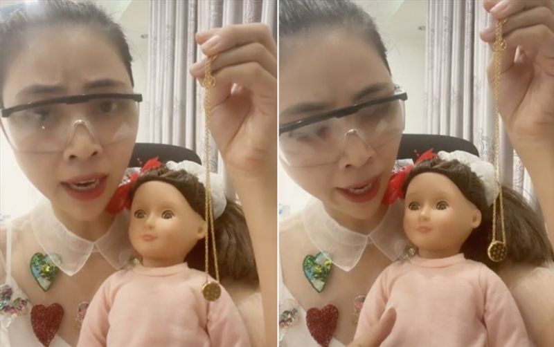 Hình ảnh trong clip gây tranh cãi của Thơ Nguyễn trên Tiktok. Ảnh: Chụp màn hình.