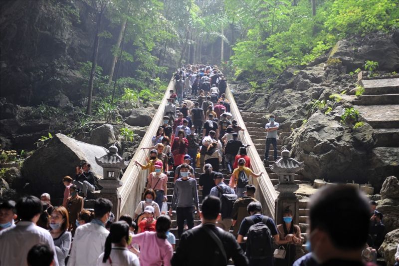 Du kh&aacute;ch về lễ Phật