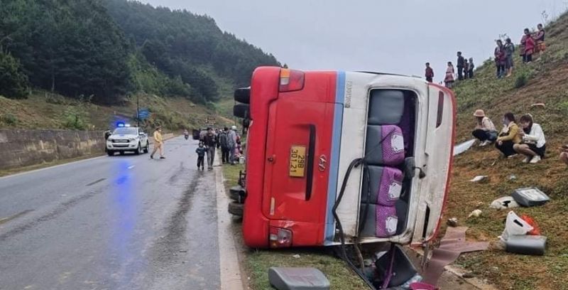 Hiện trường nơi xảy ra tai nạn. Ảnh CTV