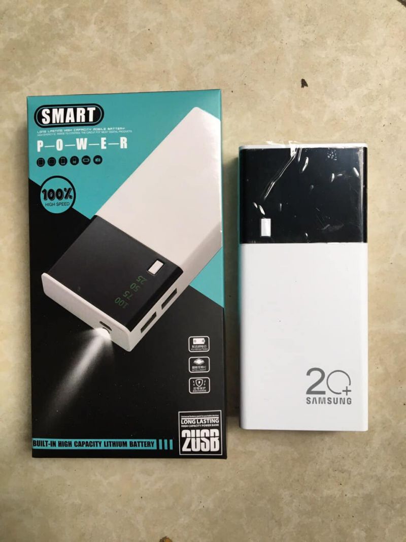 Sản phẩm pin sạc c&oacute; dấu hiệu giả mạo nh&atilde;n hiệu Samsung