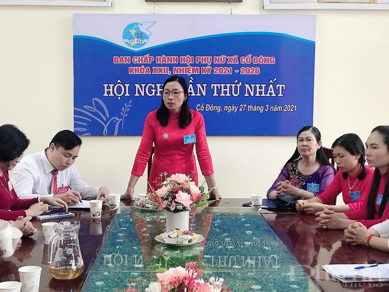 Ban Chấp hành Hội Phụ nữ xã họp phiên thứ Nhất bầu Chủ tịch và các Phó Chủ tịch.