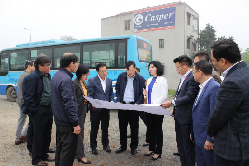 Đoàn giám sát tại Dự án Xây dựng điểm trung chuyển và đầu cuối xe Bus, tại xã Thanh Lâm Đoàn giám sát tại Dự án Xây dựng điểm trung chuyển và đầu cuối xe Bus, tại xã Thanh Lâm