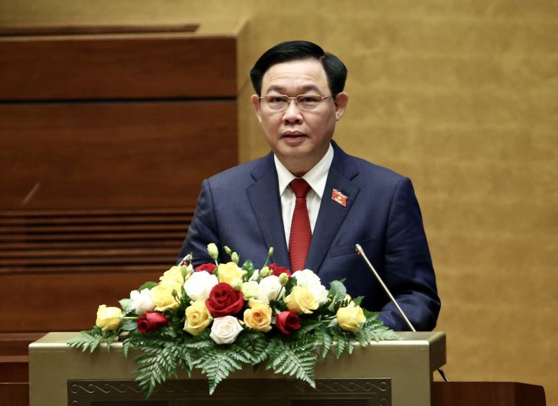 Tân Chủ tịch Quốc hội Vương Đình Huệ phát biểu Tân Chủ tịch Quốc hội Vương Đình Huệ phát biểu