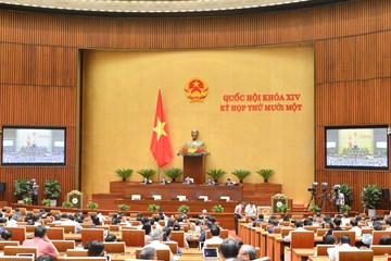 Toàn cảnh Quốc hội khóa XIV kỳ họp thứ 11. Toàn cảnh Quốc hội khóa XIV kỳ họp thứ 11.