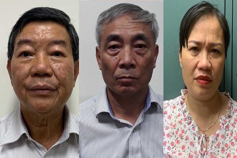 Bị can Nguyễn Quốc Anh (ngoài cùng bên trái), nguyên Giám đốc bệnh viện Bạch Mai và các đồng phạm Bị can Nguyễn Quốc Anh (ngoài cùng bên trái), nguyên Giám đốc bệnh viện Bạch Mai và các đồng phạm