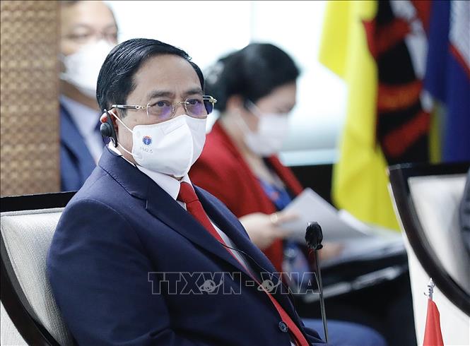 Thủ tướng Phạm Minh Chính dự Hội nghị các Nhà lãnh đạo ASEAN. Ảnh: Dương Giang/TTXVN Thủ tướng Phạm Minh Chính dự Hội nghị các Nhà lãnh đạo ASEAN. Ảnh: Dương Giang/TTXVN