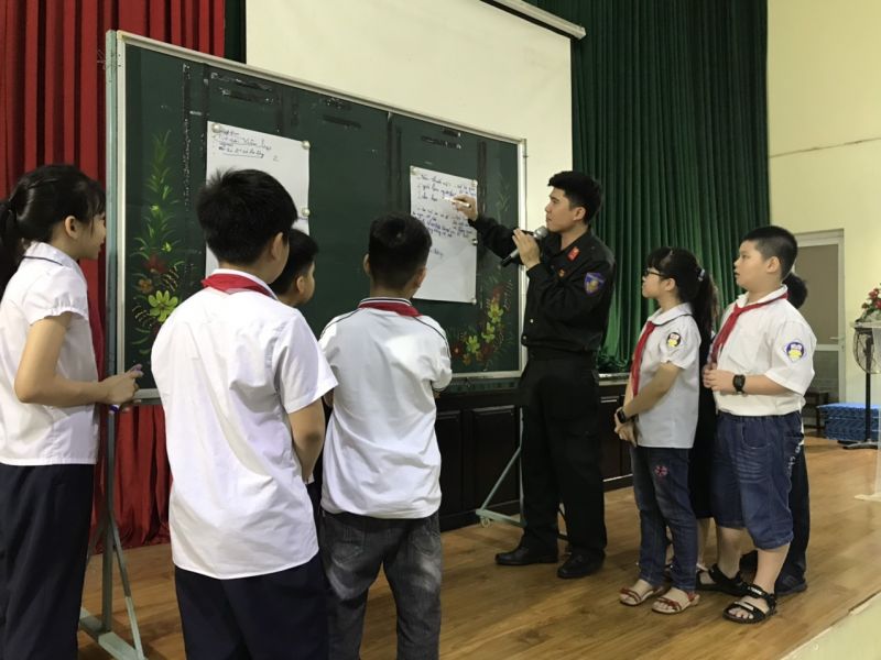 Các em học sinh trả lời các câu hỏi