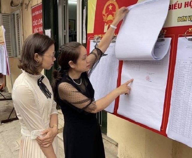 Hội LHPN quận Đống Đa giám sát công tác chuẩn bị bầu cử