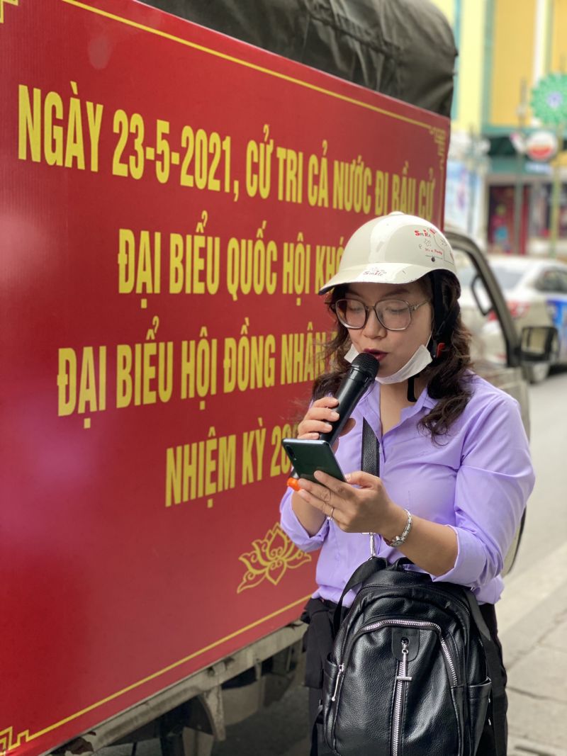 Hội LHPN phường Tràng Tiền tuyên truyền bầu cử Quốc hội và HĐND các cấp