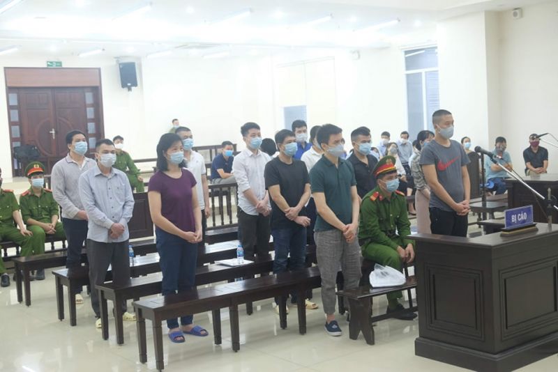 Các bị cáo tại Toà