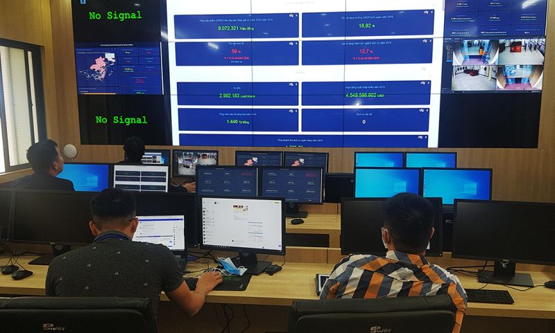 Trung tâm Điều hành thông minh TP Móng Cái. Ảnh: Báo Quảng Ninh