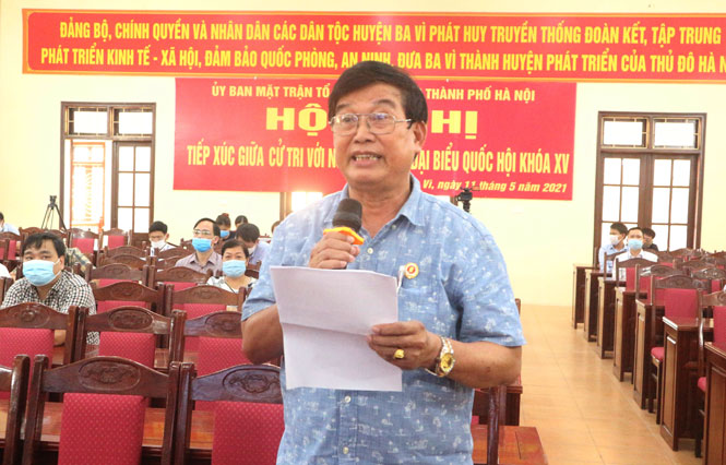 Đại biểu cử tri huyện Ba Vì góp ý với các ứng cử viên đại biểu Quốc hội Đại biểu cử tri huyện Ba Vì góp ý với các ứng cử viên đại biểu Quốc hội