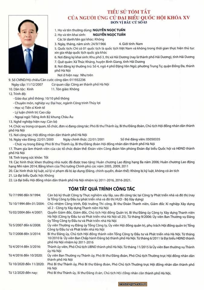 5 ứng cử viên đại biểu Quốc hội khóa XV tại đơn vị bầu cử số 3 thành phố Hà Nội - ảnh 2