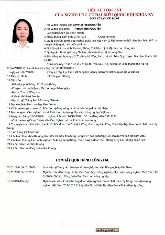 5 ứng cử viên đại biểu Quốc hội khóa XV tại đơn vị bầu cử số 3 thành phố Hà Nội - ảnh 6