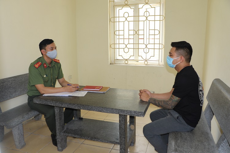 Đối tượng Nguyễn Văn Long tại Trại tạm giam Công an tỉnh Vĩnh Phúc