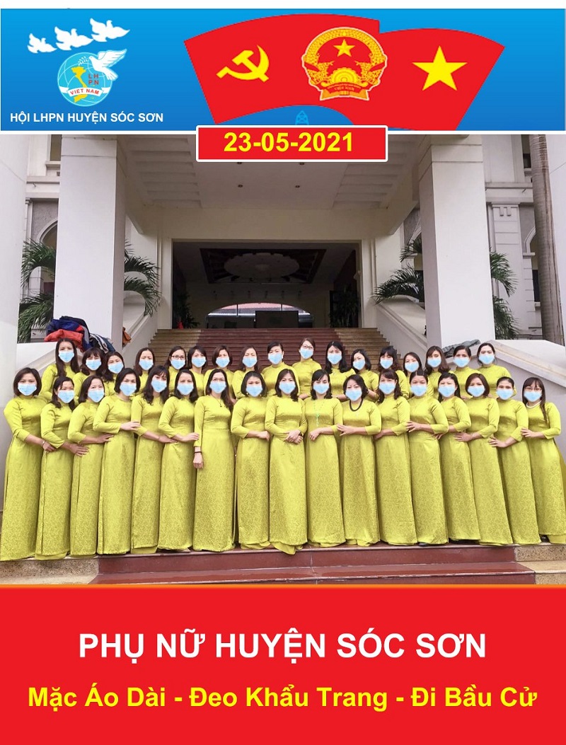 Hội LHPN các quận, huyện: Hưởng ứng phong trào cán bộ hội viên phụ nữ mặc áo dài, đeo khẩu trang, đi bầu cử - ảnh 2