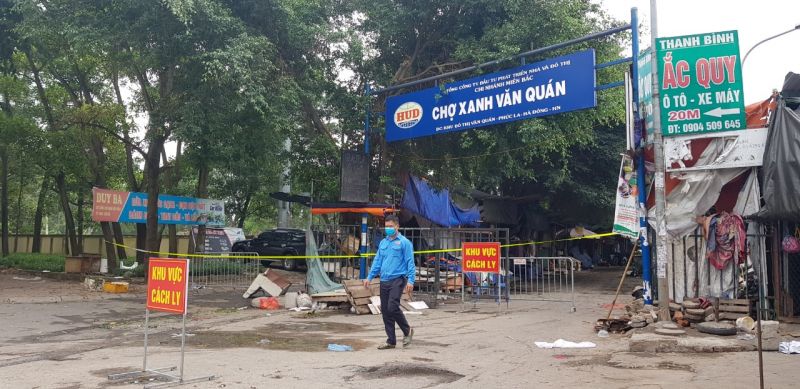 Tạm thời phong tỏa chợ Xanh Văn Quán Tạm thời phong tỏa chợ Xanh Văn Quán