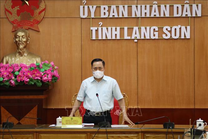 Chủ tịch UBND tỉnh Lạng Sơn Hồ Tiến Thiệu. Ảnh: Quang Duy/TTXVN Chủ tịch UBND tỉnh Lạng Sơn Hồ Tiến Thiệu. Ảnh: Quang Duy/TTXVN