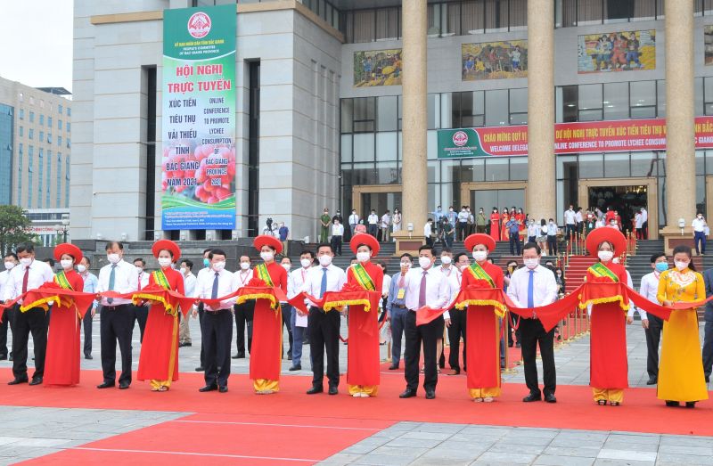 Lễ xuất hành Đoàn xe vải thiều tiêu thụ tại thị trường trong nước và quốc tế