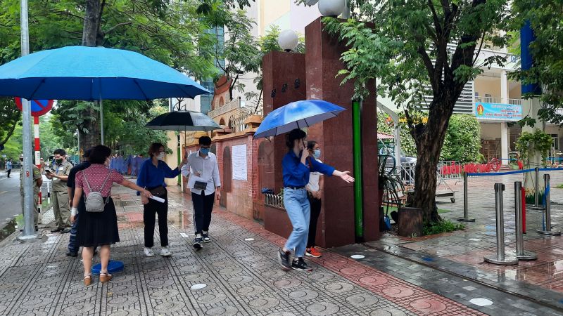 Tại điểm thi trường THCS Thăng Long