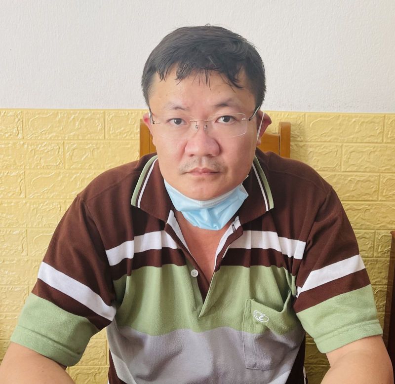Đối tượngTrần Văn Cường tại cơ quan Công an Đối tượngTrần Văn Cường tại cơ quan Công an