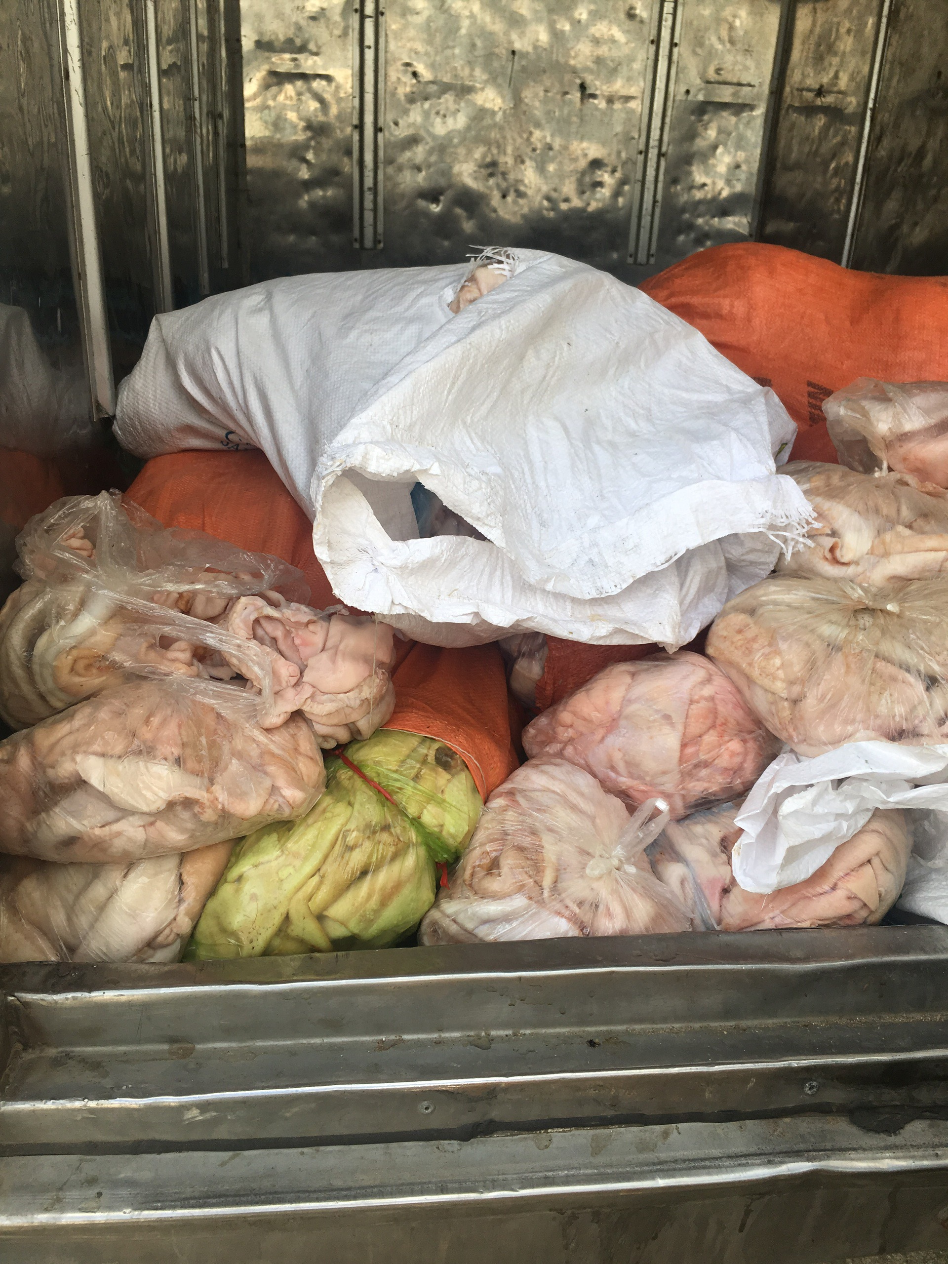 Số da lợn không rõ nguồn gốc bị lực lượng chức năng tỉnh Thanh Hóa thu giữ