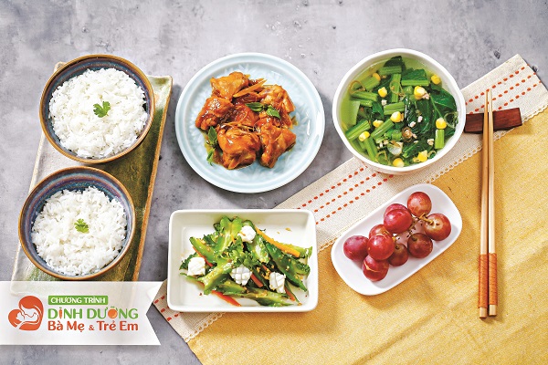Thực đơn bữa trưa đảm bảo dinh dưỡng cho mẹ và thai nhi