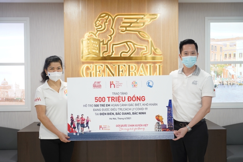 Từ hoạt động gây quỹ từ thiện, Generali đã ủng hộ 500 triệu đồng cho ở