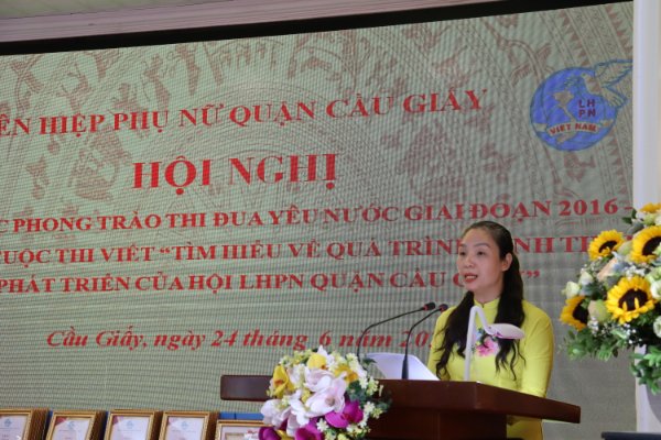 Bà Lưu Tuyết Trinh, Phó Chủ tịch Hội LHPN quận Cầu Giấy Bà Lưu Tuyết Trinh, Phó Chủ tịch Hội LHPN quận Cầu Giấy