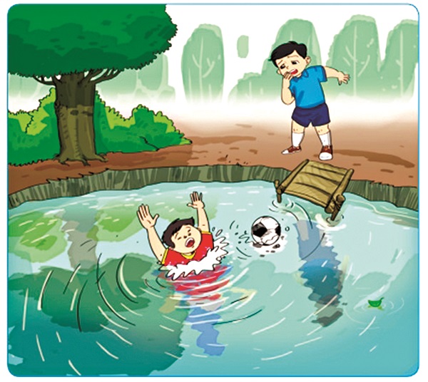 Minh họa đuối nước trẻ em