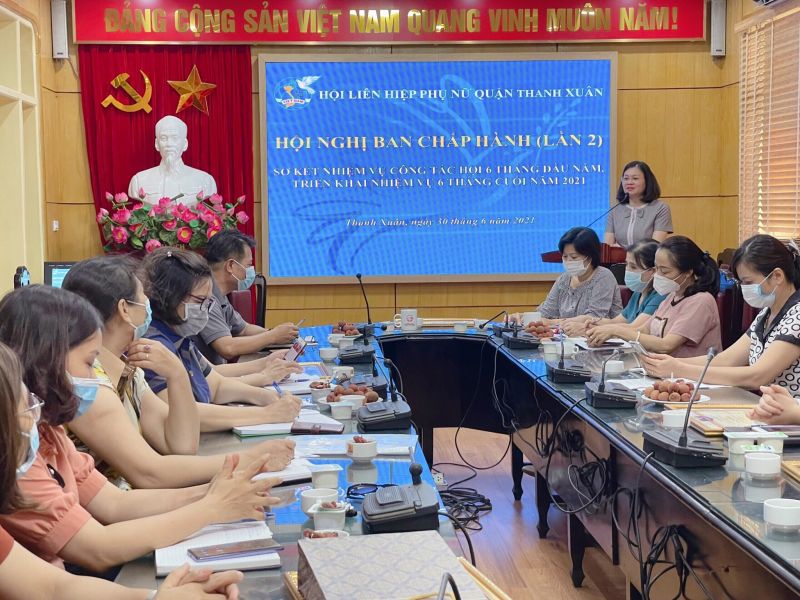 Hội LHPN quận Thanh Xuân tổ chức Hội nghị Sơ kết 6 tháng đầu năm và đưa ra phương hướng hoạt động cho 6 tháng cuối năm 2021