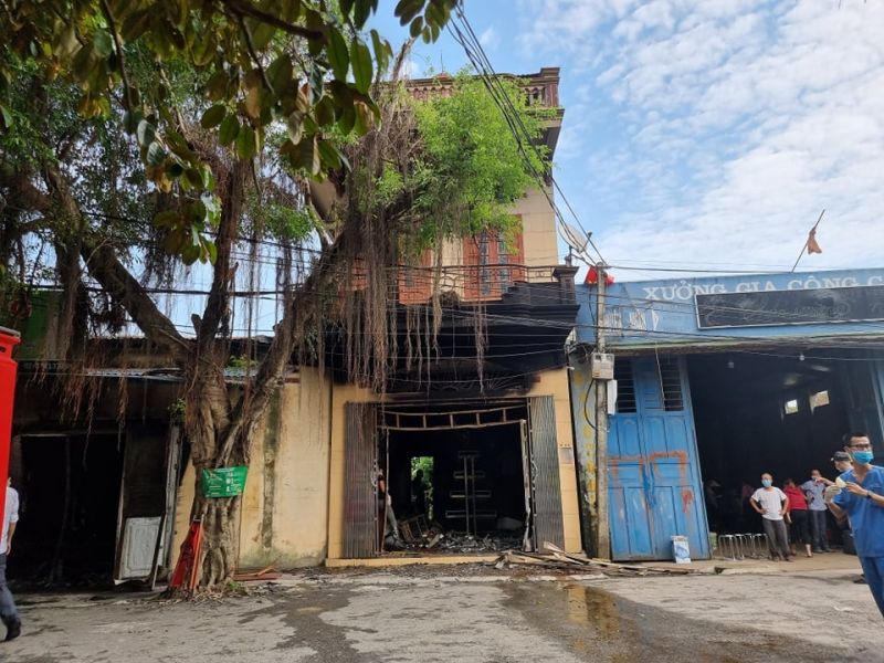 Căn nhà nơi xảy ra đám cháy Căn nhà nơi xảy ra đám cháy