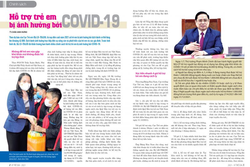 Ấn phẩm V&igrave; trẻ em của B&aacute;o Lao động v&agrave; X&atilde; hội tiếp nối truyền thống của Tạp ch&iacute; Gia đ&igrave;nh v&agrave; Trẻ em