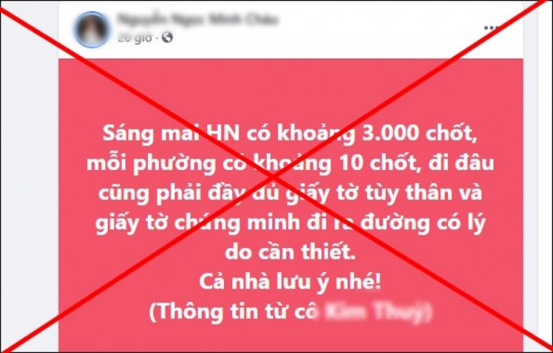 Đại tá Trần Ngọc Dương, Phó Giám đốc Công an thành phố Hà Nội khẳng định thông tin Hà Nội lập 3.000 chốt  lan truyền trên mạng là bịa đặt. Đại tá Trần Ngọc Dương, Phó Giám đốc Công an thành phố Hà Nội khẳng định thông tin Hà Nội lập 3.000 chốt  lan truyền trên mạng là bịa đặt.