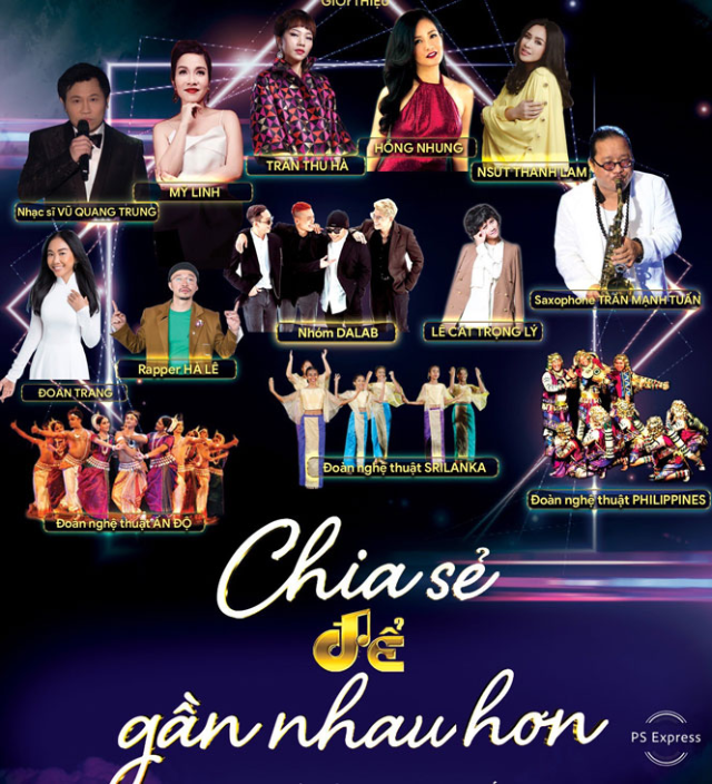 Các nghệ sĩ tham gia đêm nhạc trực tuyến 