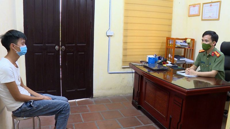 Đối tượng Hải tại cơ quan điều tra