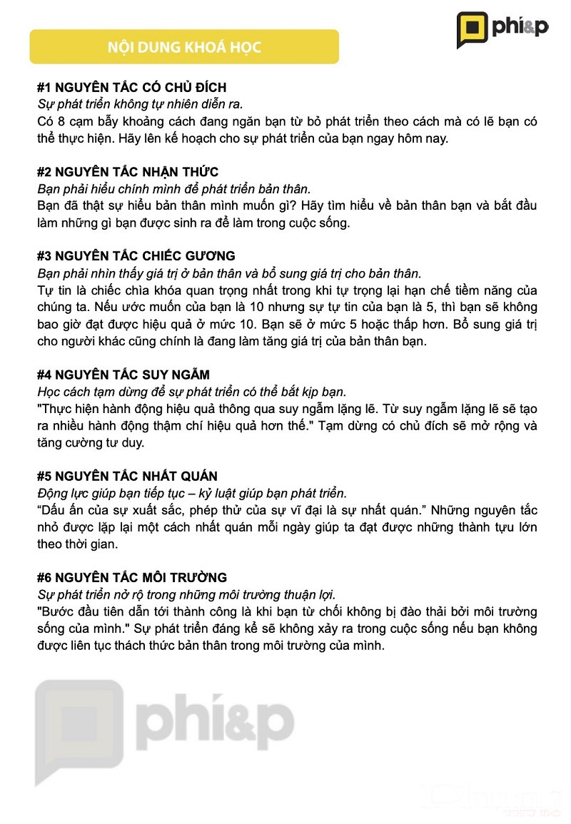 Chia sẻ 15 nguyên tắc phát triển bản thân - ảnh 2